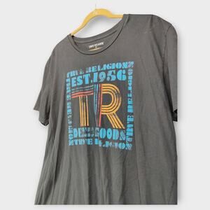 Mens True Religion Black Graphic T-Shirt Size XXL